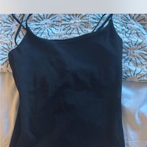Zara black tank top with built in bra
